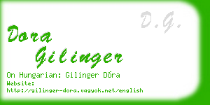 dora gilinger business card